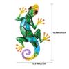 Metal Gecko Wall Decor,Outdoor Hanging Lizard Wall Art,Colorful Metal Lizards Wall Art Decor