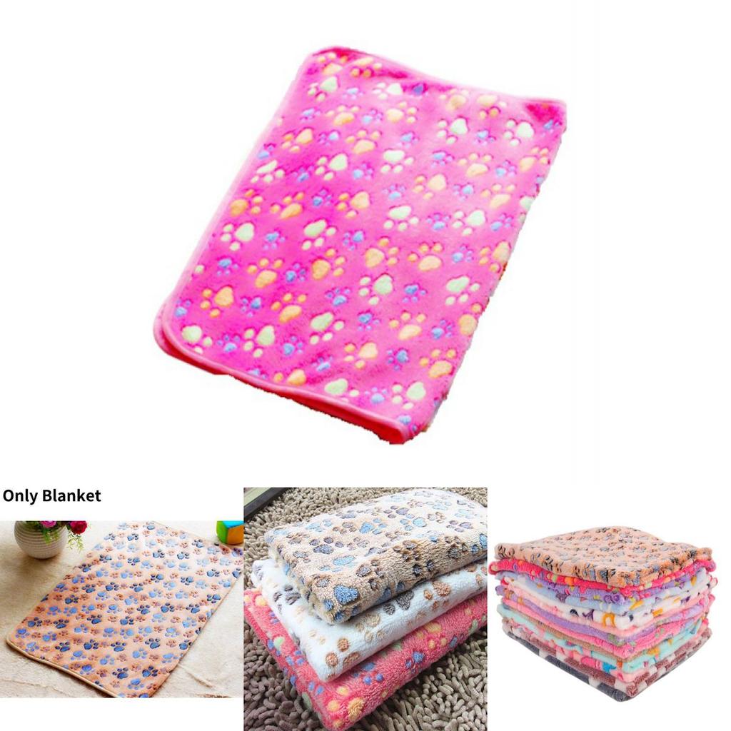 Warm And Snuggly Dog Bed Blanket In Cute Paw Print Patterns For Your Pet