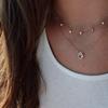 Multilayer Trend Elegant Jewelry Long Snake Chain Crystal Star Pendant Necklace Unquie Women Necklace N0308