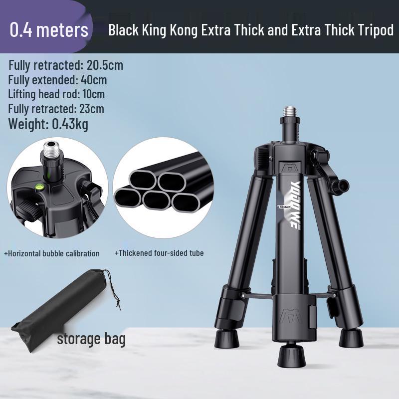 Telescopic Tripod Stand for Laser Level with Thickened Mini Lifting Frame