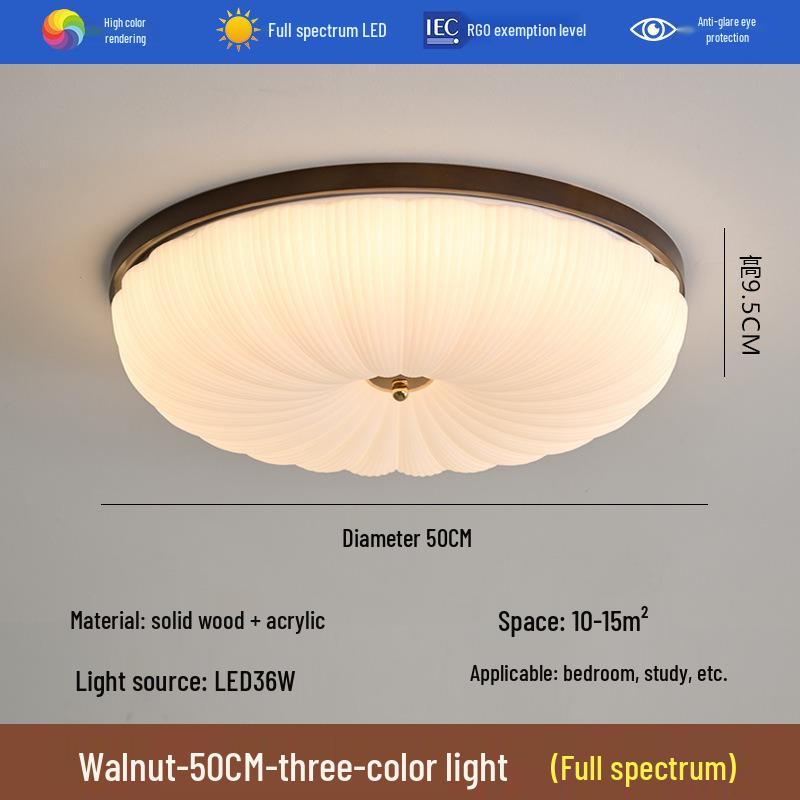 Retro-Deckenleuchte im japanischen Stil mit vollem Spektrum für Schlafzimmer & Arbeitszimmer