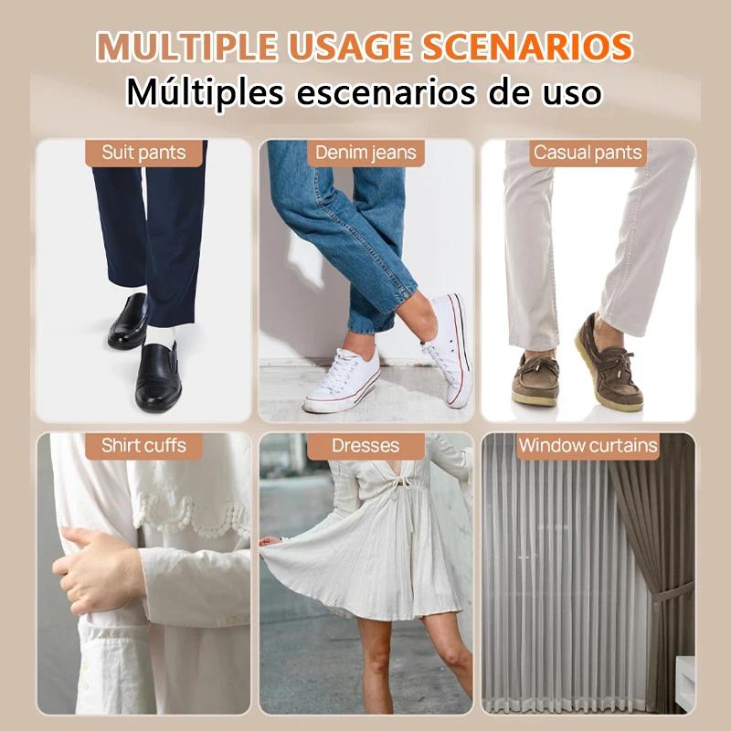 No-Sew Self-Adhesive Hem Tape - Iron-On Fabric Strip for Quick Pants & Jeans Hemming, Permanent Fabric Bonding without Stitching