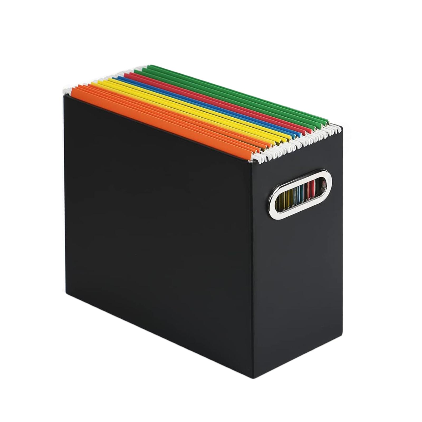 Складная коробка для файлов с металлической ручкой без крышки экономящая место органайзер для хранения файлов для записных книжек журналов документов 31x135x25cm 1150₽