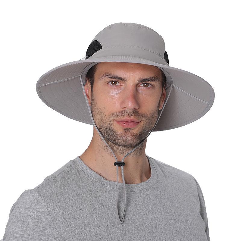Men's Wide-Brim Sunshade Hat - Anti-UV, Outdoor, Summer, Mountaineering, and Fishing Hat