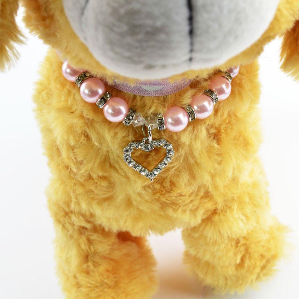 -studded Pearl Necklace Pet Accessories Princess Style Pet Collar Necklaces Pendants Collar