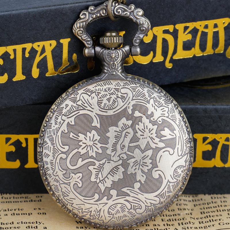 Vintage Marine Corps Themed Quartz Pocket Watch Red Pendant Necklace Souvenir Gift for Kids Gift Reloj De Bolsillo Antiguo