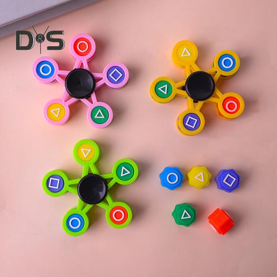 Catching Stone Fidget Spinner Leke DIY Spinnende Leke med Avtakbare Jacks Stone Barn Tenåringer Voksne Stress Angst Lindring Sensorisk Fingertupp Gyroskop