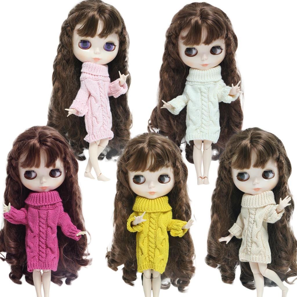 Dolls Knitted Sweater for 30cm Doll for Blythe Doll Winter Handmade  Clothes for 11.5 Inch Girl Toy(NO DOLLS)