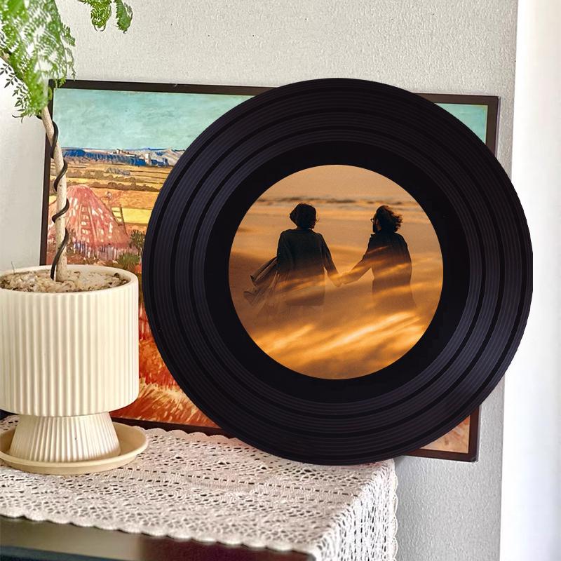Sunset Romance Vinyl Ornament: Personalized Home Decor Gift