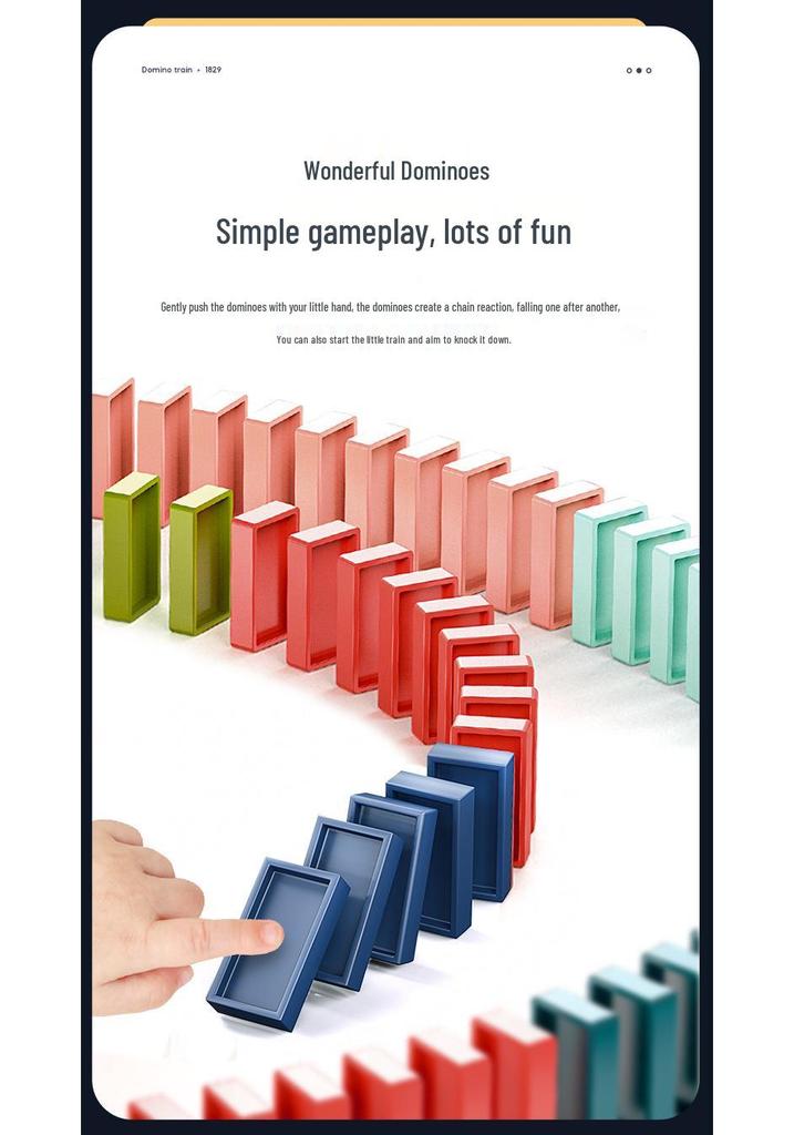 Domino Train Educational Toy: Automatic Block Dispenser for Kids