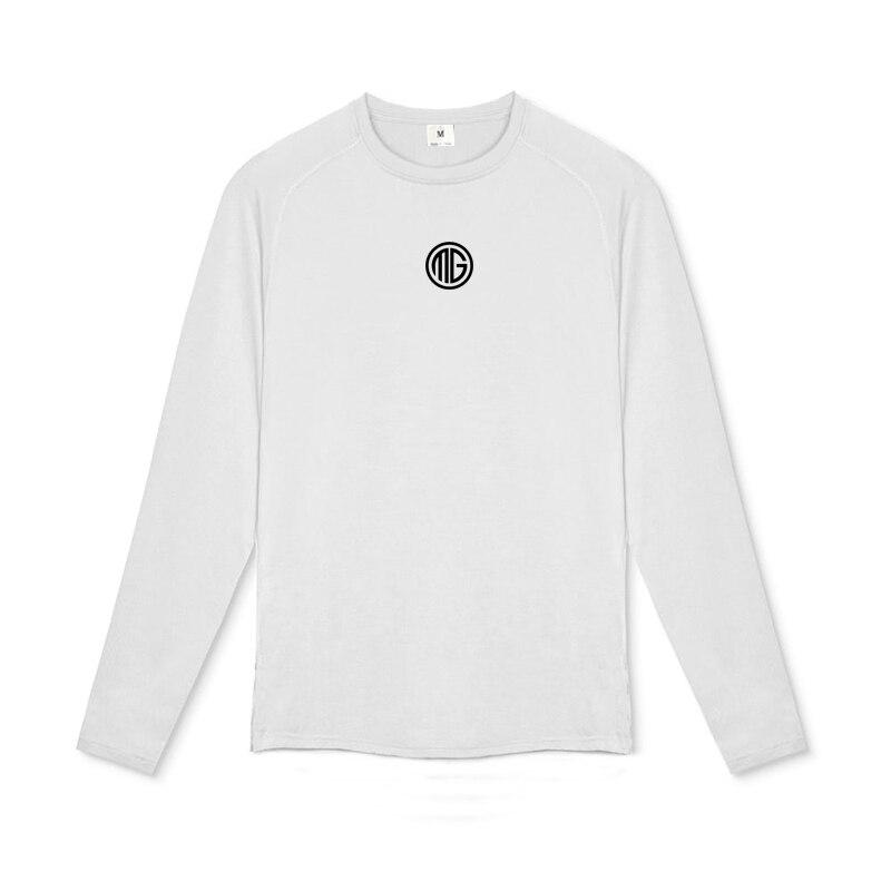 Muscleguys Spring and Autumn Clothes Men’s Fitness Bodybuilding Sports Tees Slim Fit Training Tops