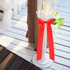 6 Pcs Candlestick Bow Decor Large Candle Holder Ribbon Bows Dining Table Centerpieces for Gift Wrapping Wedding Bridal Shower Bachelorette Party Decor