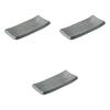 Setomonohonpo Set of 3 Black Comb Pattern Rectangular Plates x x Ceramic Long Plates (Setomonohonpo) Kiln-Varied [23 9.5 3cm]