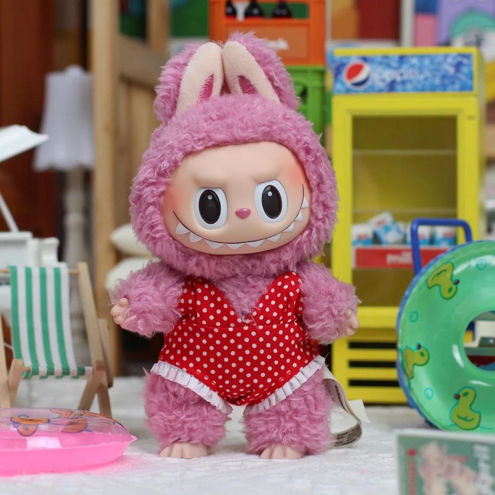 

Милый Лабубу 3.0 Летняя Пляжная Серия Футболки и Очки и Шляпы Футболка для Куклы Морской Пляжный Стиль No Doll