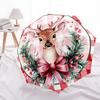 Christmas Reindeer Folding Umbrella-Fashionable Auto-Open Design 8 Iron Ribs Plastic Handle Foldable Sunshade,Perfect Gifts