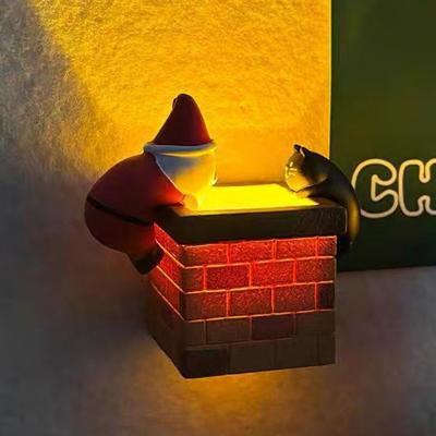 Christmas Stack Magnet Mini Refrigerator Magnet Christmas Santa Claus Black Cat Fireplace Stack Fridge Decoration