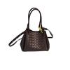 2024 Summer Woven PU Parachute Handheld & Crossbody Basket Bag with Metal Rope Buckle