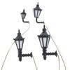 Mini Architectural Courtyard Wall Lamp Light Model Black Outdoor Lamp Dollhouse For Kids Children Adults