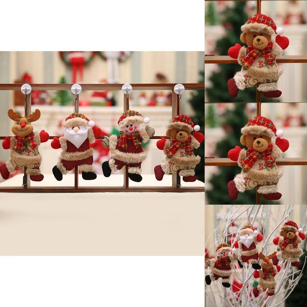 Affascinanti Bambole di Natale con Babbo Natale, Pupazzo di Neve, Alce, Orso Perfette Come Decorazioni per l'Albero Festivo