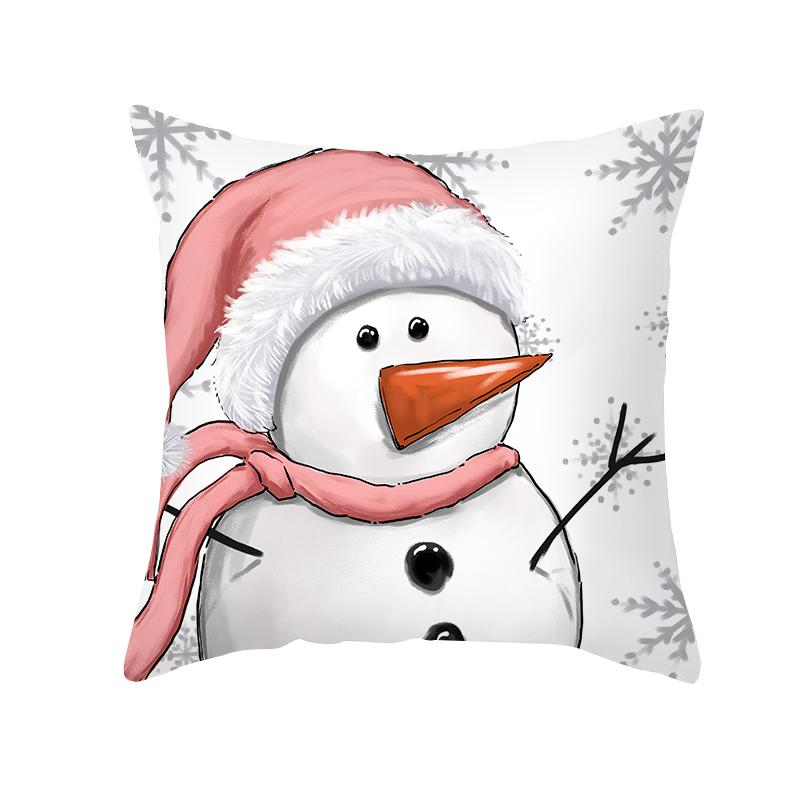 Christmas Home Decoration Pillowcases  Tree Elk Snowman Print  Sofa  Ornaments Holiday Gifts