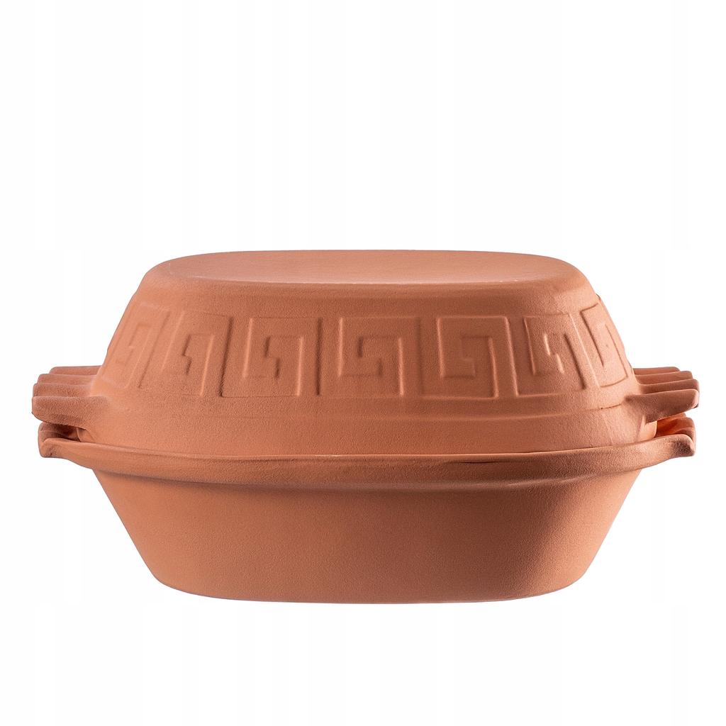 KADAX Roman Clay Pot Oval with Lid