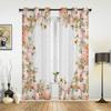 Thanksgiving Pumpkin Hand Drawn Curtains for Bedroom Living Room Window Curtain Treatments Blinds Kitchen Home Decor Drapes
