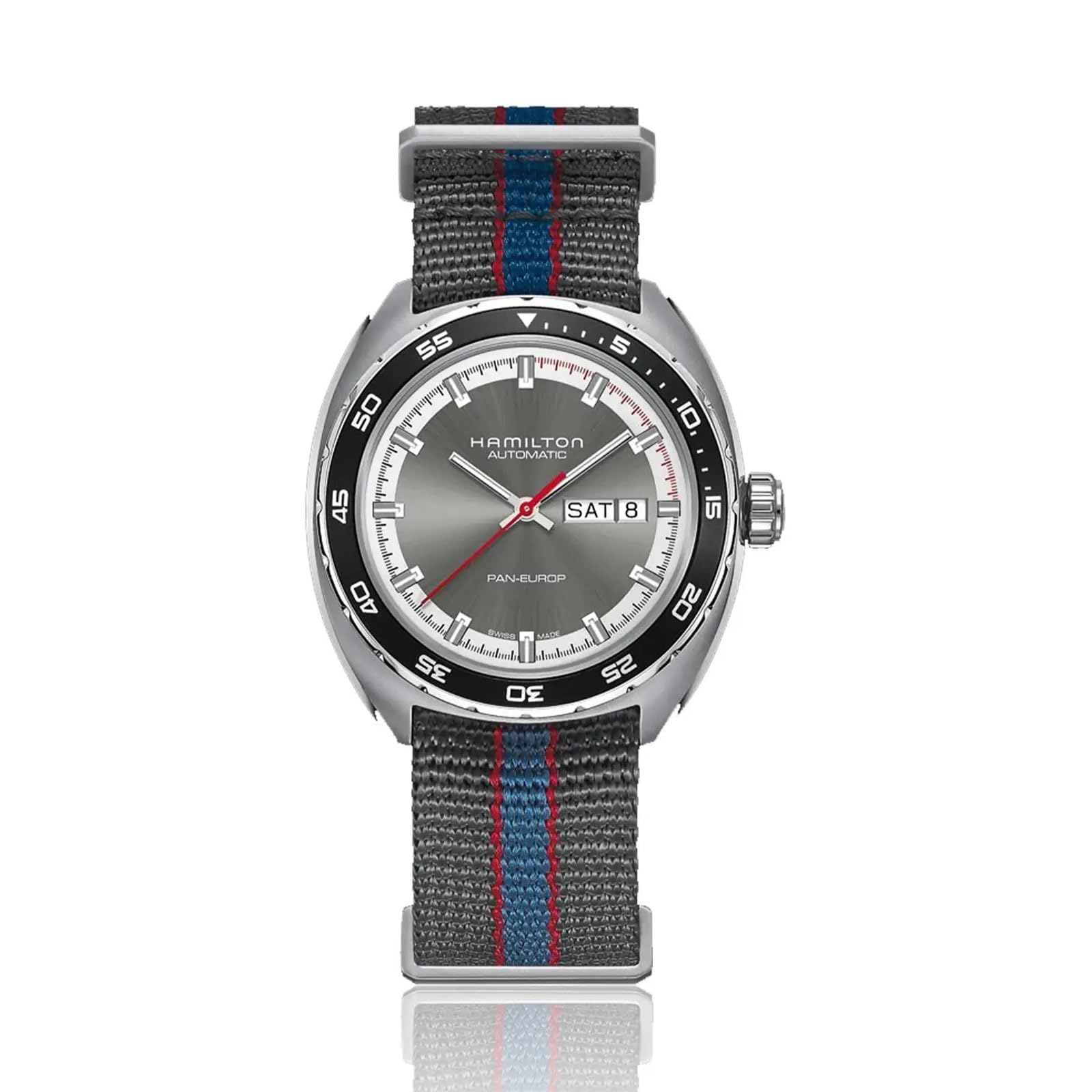 

Годинник American Classic Grey Dial Automatic Window 5 ATM Water Resistant Sapphire Glass 43mm H35415982 Black [Hamilton] Men [Item] сірий колір