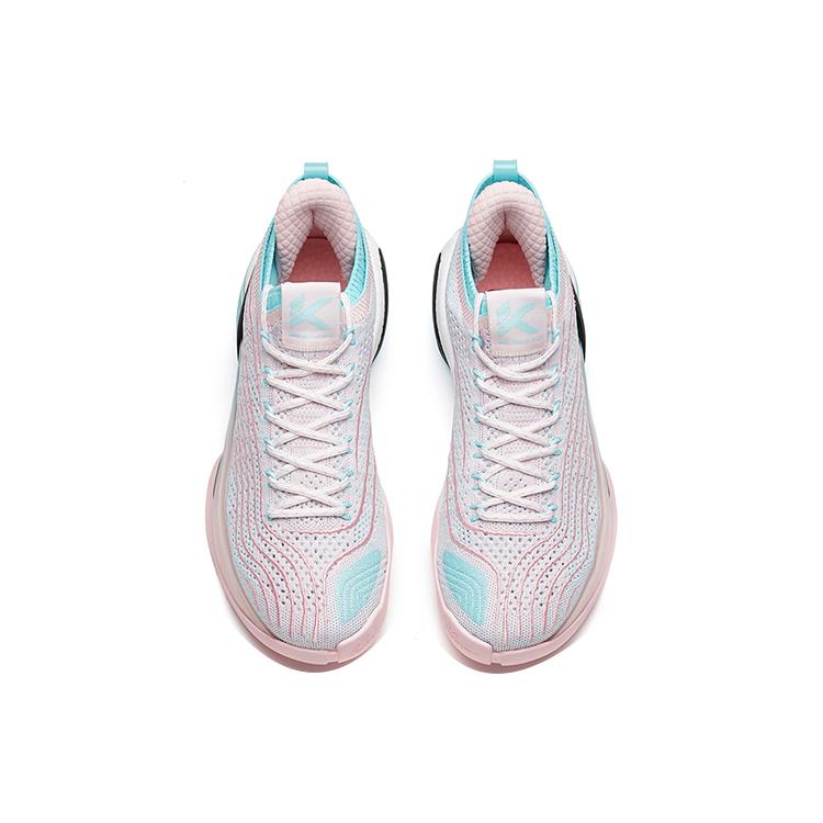 New ANTA KT7 Basketball Shoes Men Low Top Apricot Blossom Pink/Light Blue 112221102-4