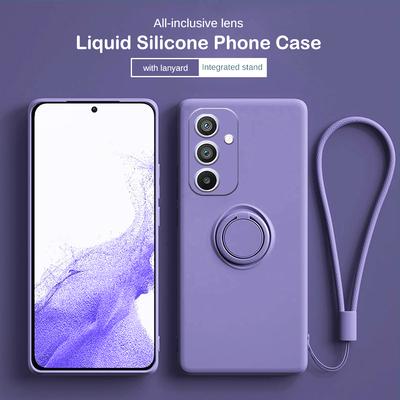 Liquid Silicone Magnetic Case For Samsung A55 5G A35 A15 A25 A54 A14 A34 A53 A33 A52 A13 Note 20 Ultra 9 Ring Holder Phone Cover