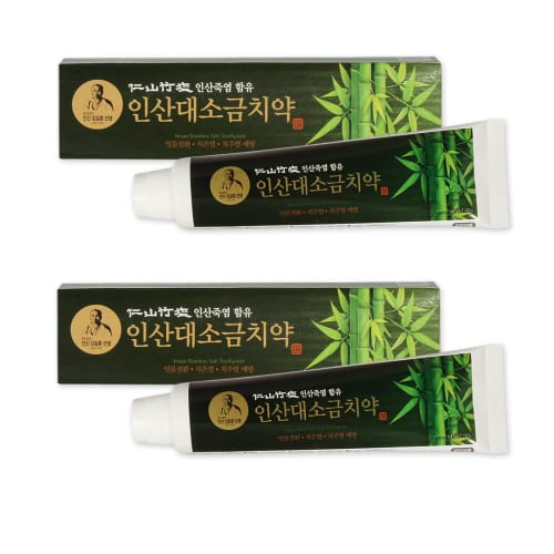 

INSAN Зубная паста без фтора с бамбуковой солью, 160 г (Набор из 2) - Без фтора, Зубная паста с бамбуковой солью, Предотвращает неприятный запах изо рта, Натуральная зубная паста, Корейская