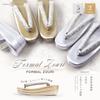 Formal Zori Sandals for Kimono [NISHIORI] Women's (Single Pair) Weddings, (Tomesode, Houmongi) (uselect SILVER, S)