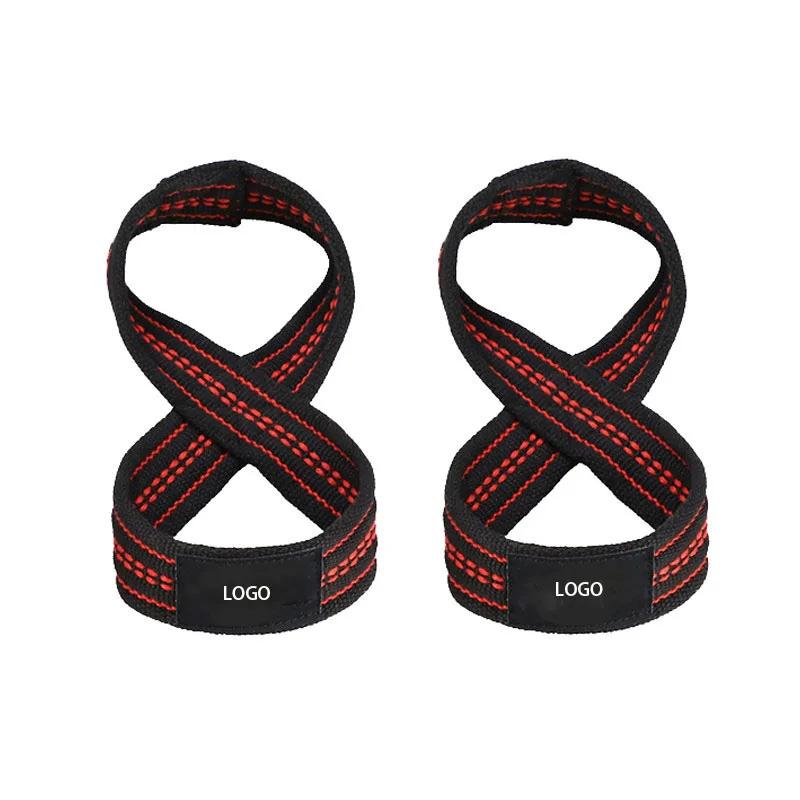 Melenlt Heavy Duty Figure 8 Lifting Straps -Premium Wrist Straps for Weightlifting, Deadlifts & Gym Training красный