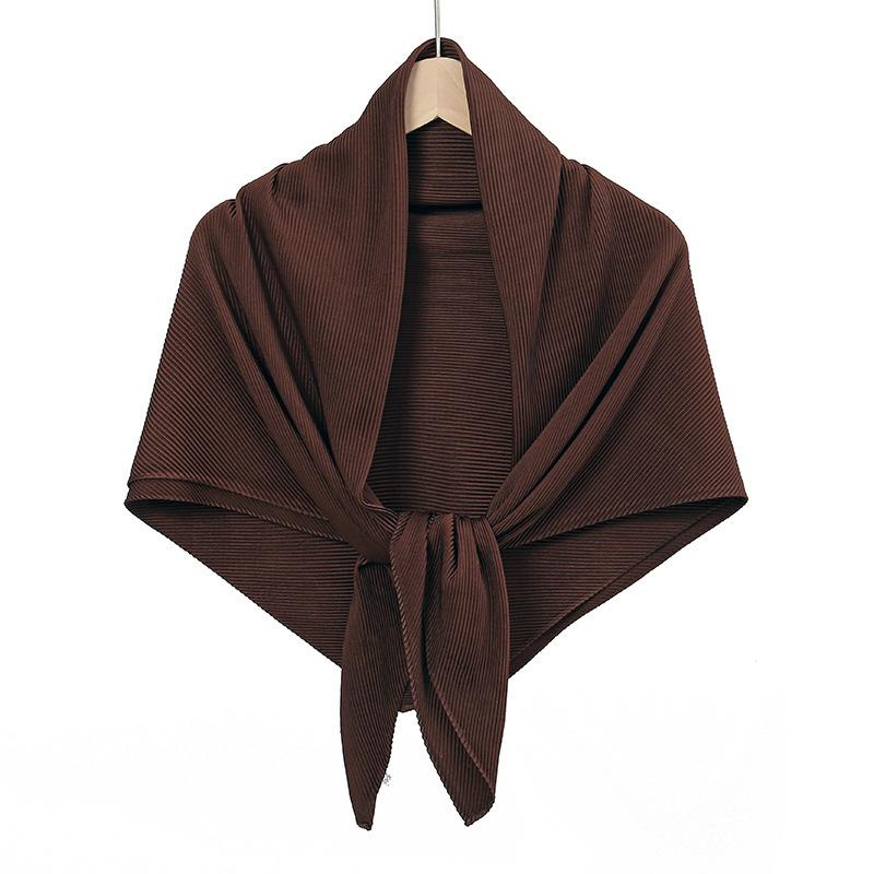 28 Colors Plain Crinkle Square Bubble Silk Pleated Hijab Women's Head Shawl Scarf Muslim Wrinkle Kerchief Solid Ramadan Stole