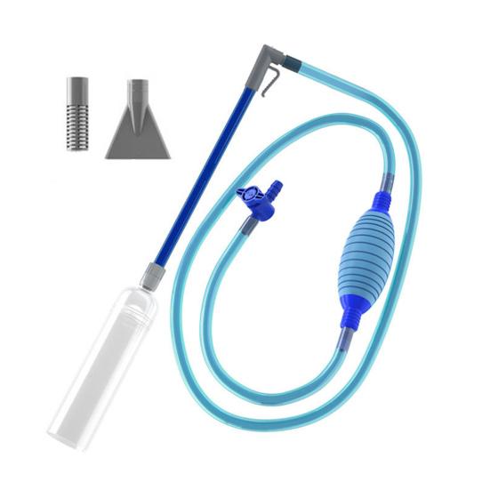 Aspirator pentru piscină cu 2 adaptoare de duză Furtun cu sifon transparent Supapă reglabilă Rezervor de pește detașabil