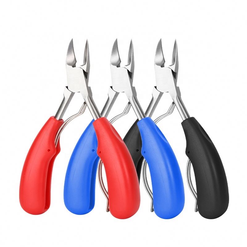 Beauty Thick Stainless Steel Nail Cutter Nipper Effective Ingrown Thick Toenail Clippers for Fingers синий