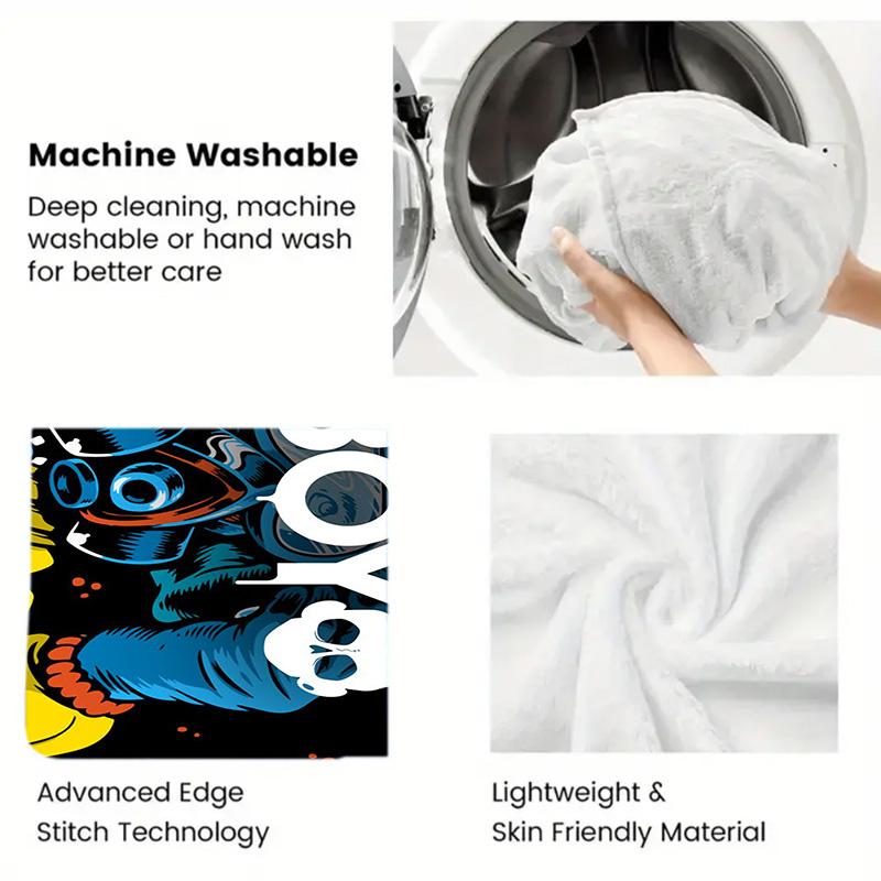 ZOMBOY Print 2D Flat Pattern Flannel Blanket High quality All Seasons Warmth and Comfort Perfect for Christmas Gifts.
