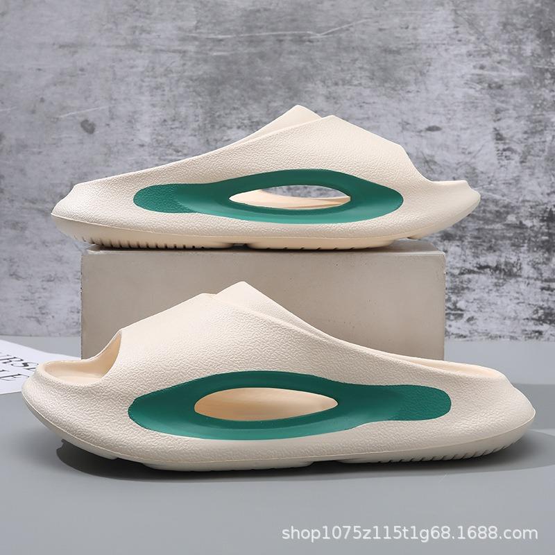 Slippers men's summer new couple fashion color matching outer wear home cool slippers non-slip beach one-word drag