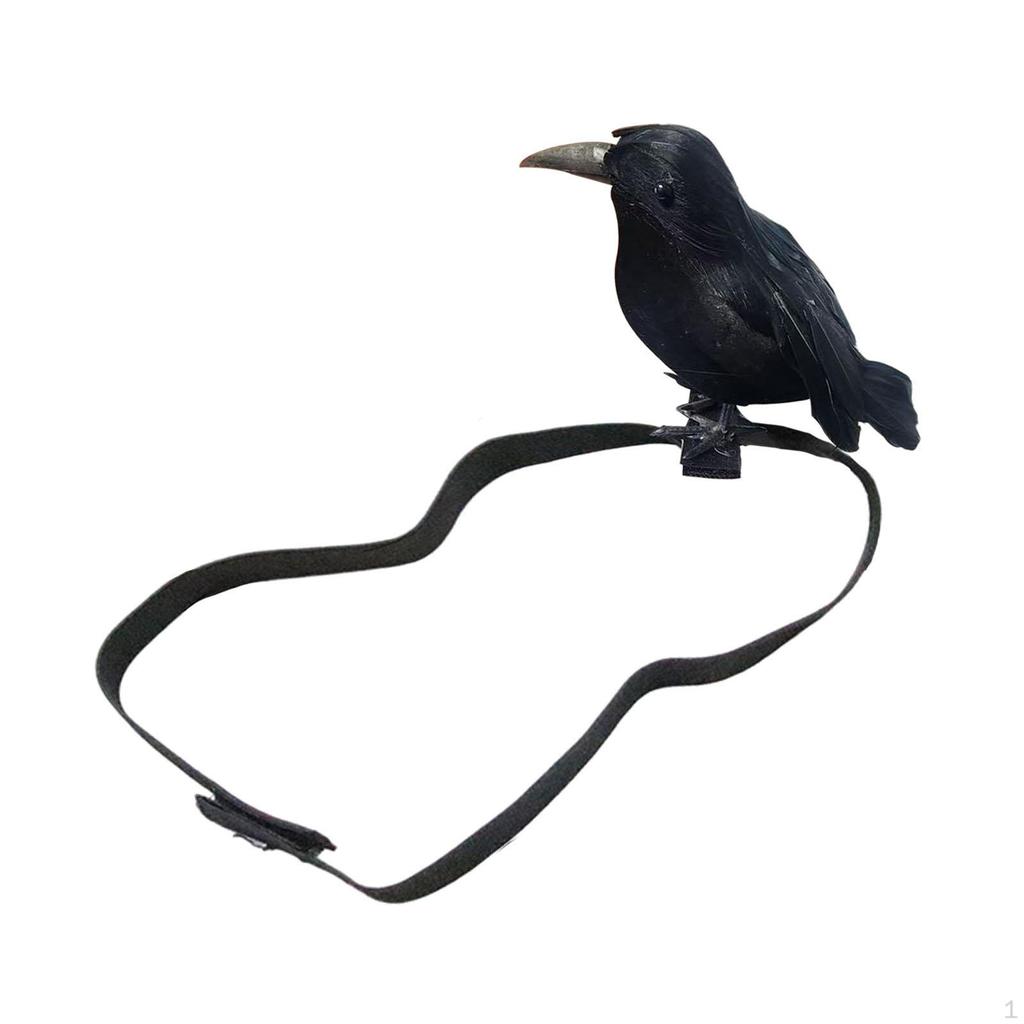 Halloween Crow Handmade Theme Party Realistic Ornament Feathered