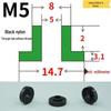 T-förmige Nylon-Dichtungsscheibe M3-M35 Gewinde Isolierabstandshalter