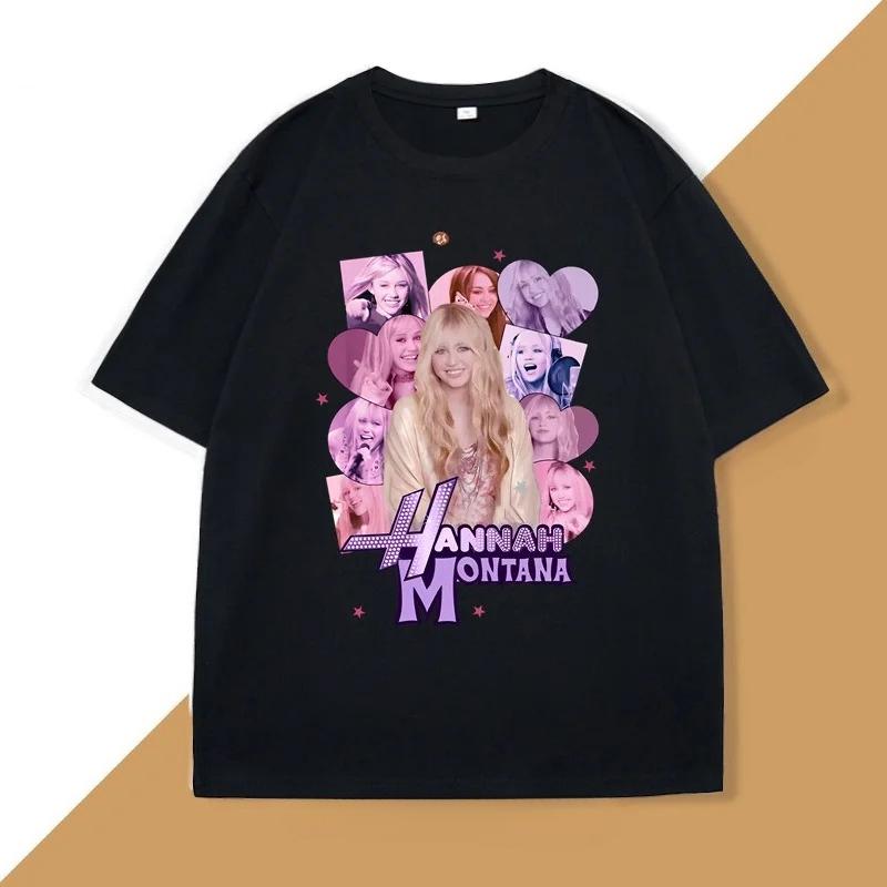Hannah Montana T Shirt Printed Short Sleeved Tshirt Unisex Unisex Trendy Loose Unisex Top Casual Tshirt Summer Loose Tees