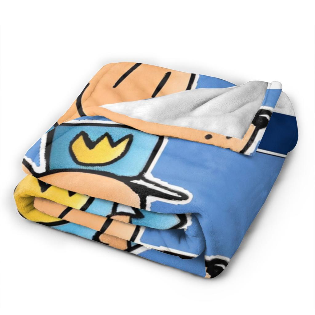 Dog Man Anime Blanket Multiple Sizes Warm Cozy Fluffy  Throw Blankets for Couch Sofa and Bed