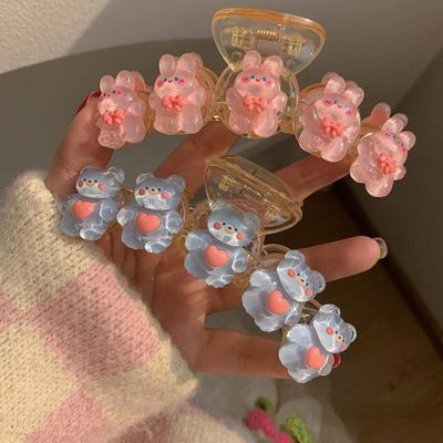 Candy Color Cute Animal Hair Clip Women Fashion Plastic Large Crab Claw Clip Ponytail Fixed Artifact Girl Hair Accessories