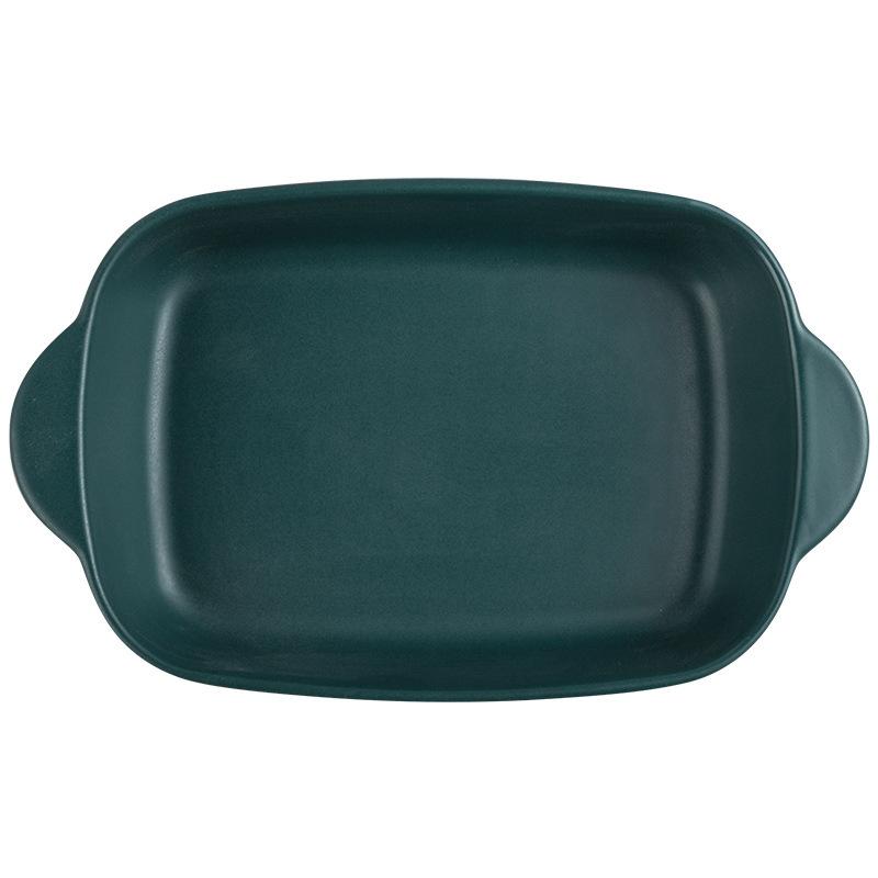 Nordic Baking Trays Baked Rice Trays Vegetable Trays Ceramic Binaural Trays Baking Trays Oven Microwave Ovens Rectangular Baking Trays Household