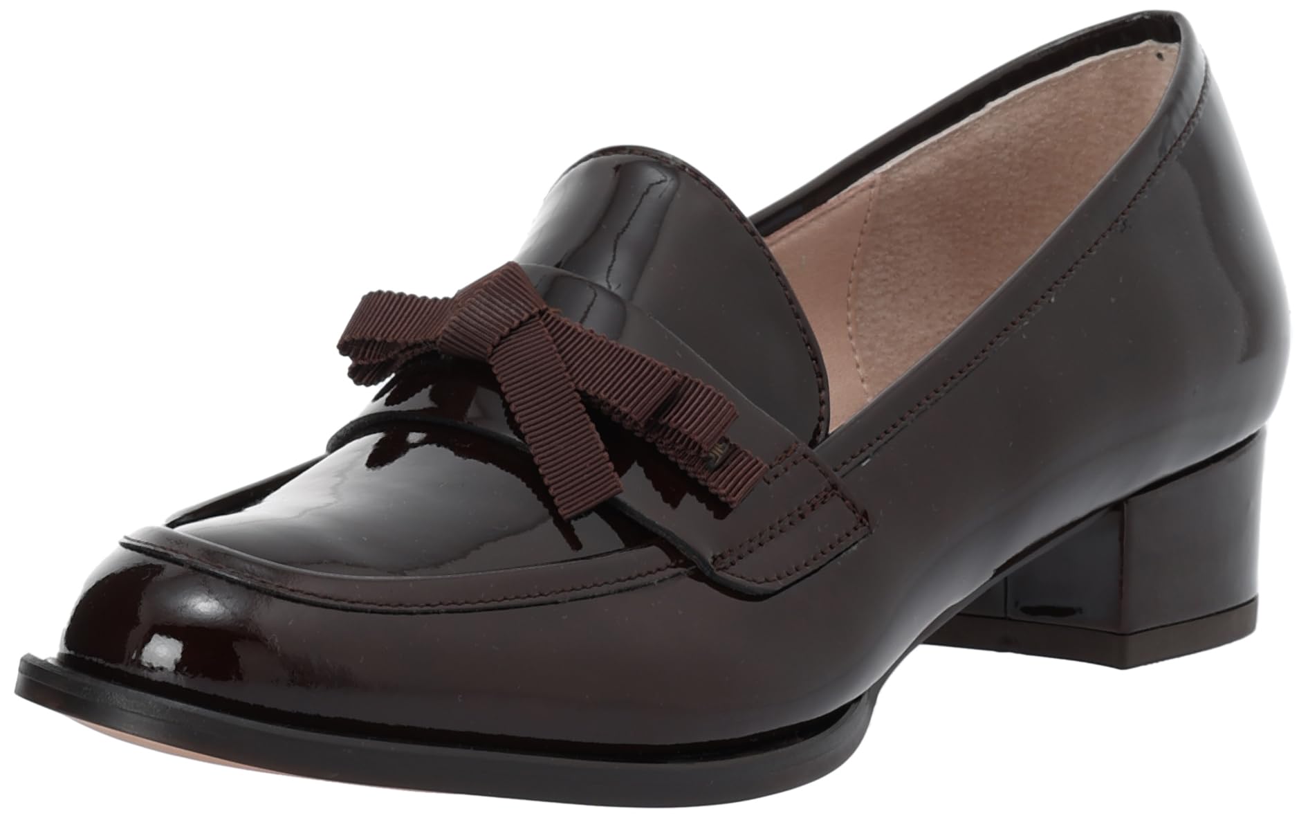 

Lanvin en Bleu Ribbon Motif Size Dark Brown Size E Women s Loafers, 2783, Enamel, 24.0 cm,