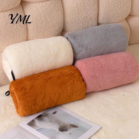 Soft Hand Pillow Solid Color Plush Pillow, Winter Stuffed Warming Muff, Fluffy Cold Weather Fuzzy Cushion for Children, Adults