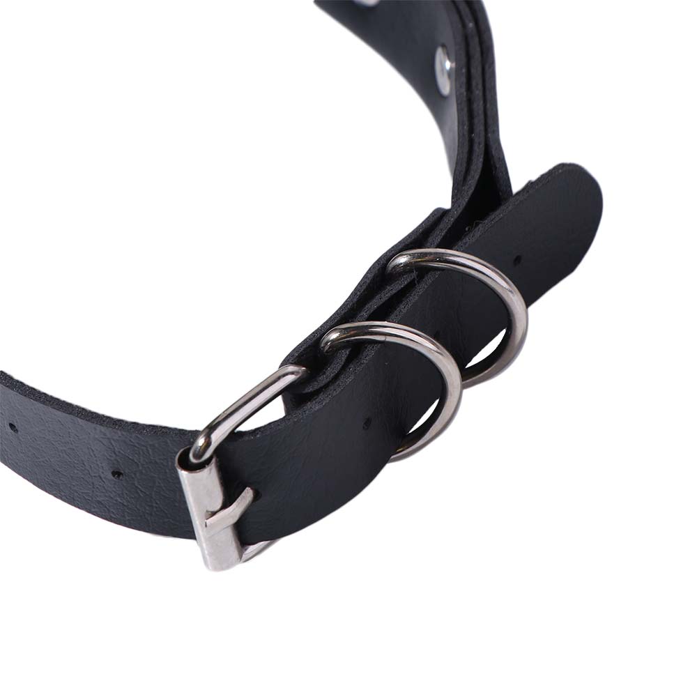 PU Leather Punk Choker Gothic Fake Collar Necklace Fashion Rivet Choker Streetwear