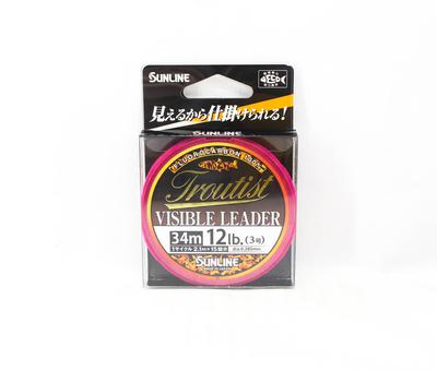 Sunline Bas de ligne en fluorocarbone Troutist Visible Leader HG 34 m 12 lb (5278)