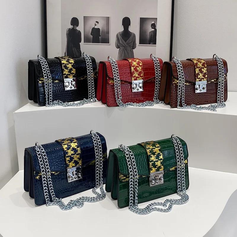 PU Leather Chain Shoulder Bag for Ladies   Luxury Bag  Small Crossbody Bags  High Quality  Designer