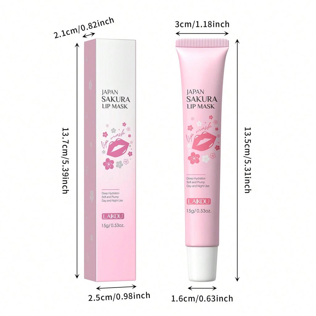 Sakura Lip Mask,prevent peeling and cracking. Moisturizing and hydrating. Brighten lip skin tone. reduces lip lines,