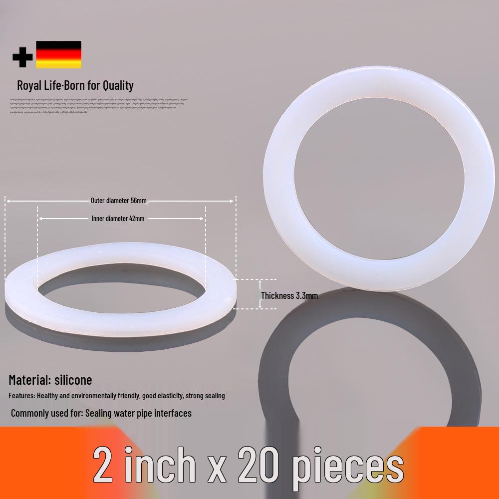 1-Inch Silicone Rubber Gasket Ring for Water Heaters and Pipes - 4-Minute Seal Flat Gasket